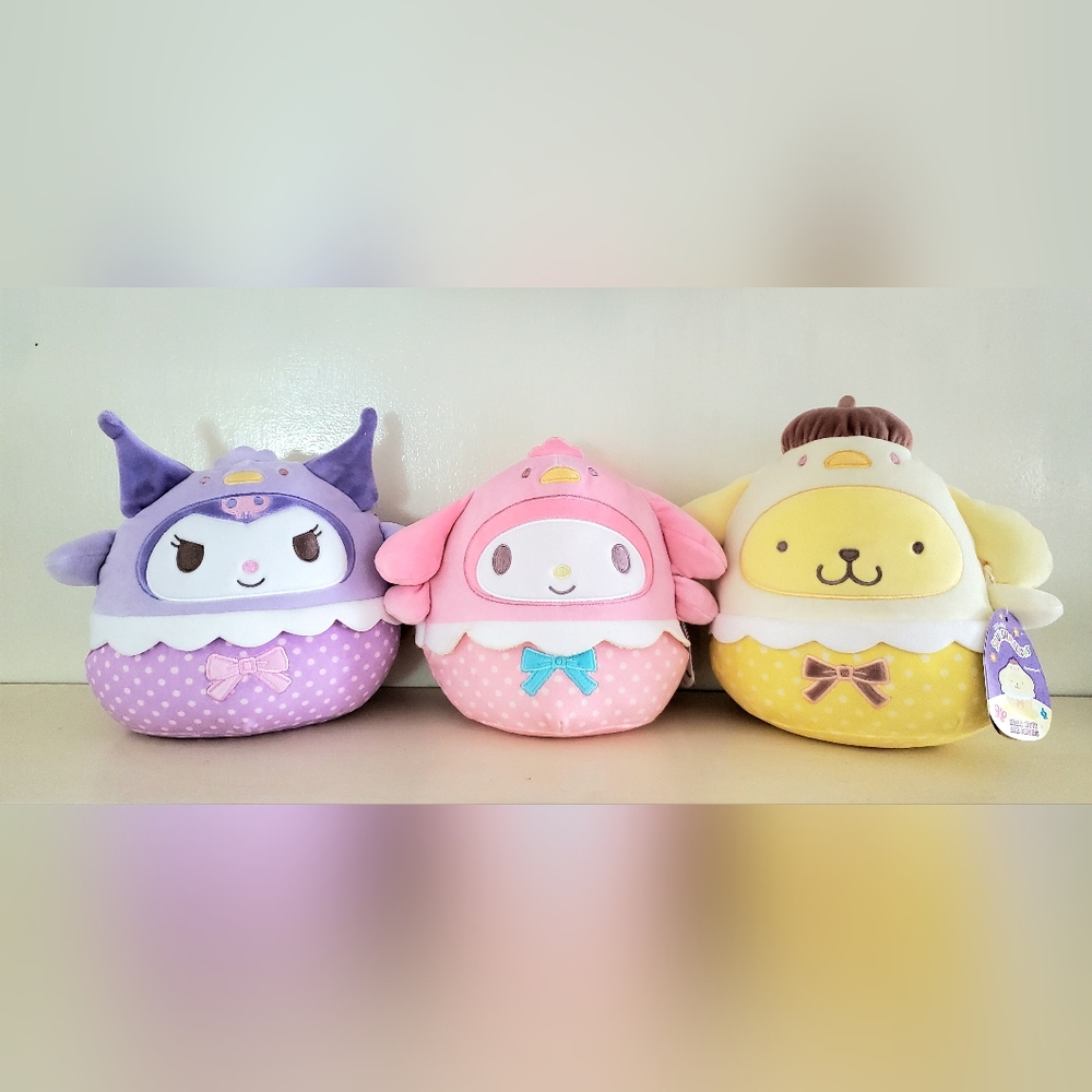 NWT Sanrio Hello Kitty & Friends Squishmallows EASTER 2025‎ 8” Spring Set of 3